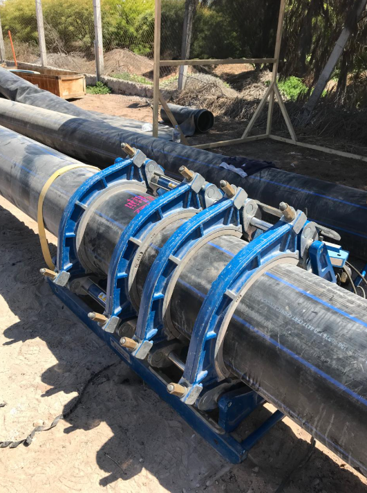 Máquina de termofusión de tuberías de alta densidad